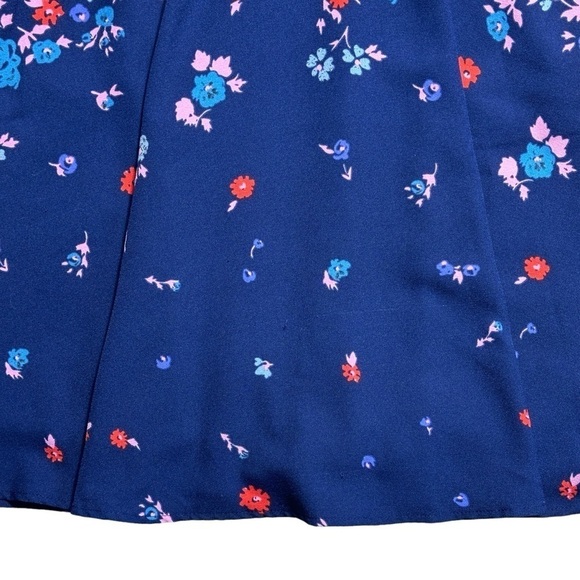 Modcloth Personality First Navy Blue Floral Print A-Line Dress US M - Picture 4 of 8